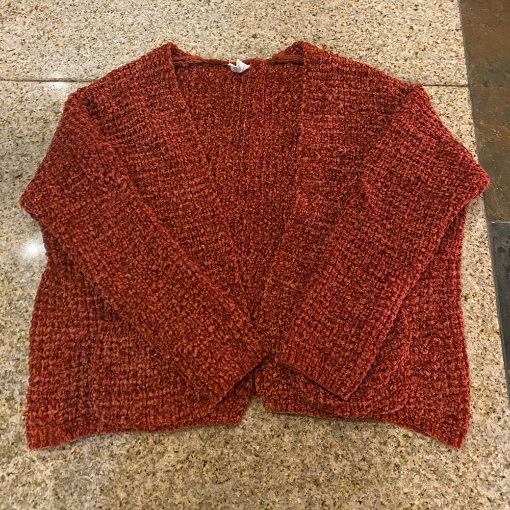 SOFT BURNT ORANGE CARDIGAN